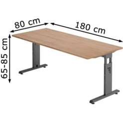 Hammerbacher Schreibtisch O-Serie, Verstellbar, 180 X 65-85 X 80, Nussbaum / Graphit 15 Hammerbacher Schreibtisch O-Serie, Verstellbar, 180 X 65-85 X 80, Nussbaum / Graphit -Einrichtungsgeschäft 87c0da3823014cb21eacc9fac96d52b098c66f91 schreibtisch hammerbacher o serie