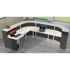 Kerkmann Empfangstheke Bari 3557, Anthrazit / Weiß, 335 X 112 X 235cm, Winkeltheke -Einrichtungsgeschäft 89f9f722cb2959aaa1c943ece9a585af36dfb5da empfangstheke kerkmann bari 3557