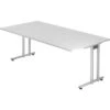 Hammerbacher Schreibtisch N-Serie, Weiß, Maße: 200 X 100cm -Einrichtungsgeschäft 8d3c7c25548ac4097e3018a2253309dd0a5b7476 schreibtisch hammerbacher n serie weiss