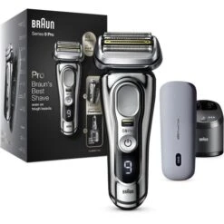 Braun Elektrorasierer Series 9 Pro Premium 9476cc, Wet&Dry, Mit PowerCase, Trimmer+Reinigungsstation