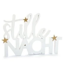 Heitmann-Deco Weihnachtsfigur Stille Nacht, Schriftzug Aus Holz, 30 X 20 Cm (B X H)