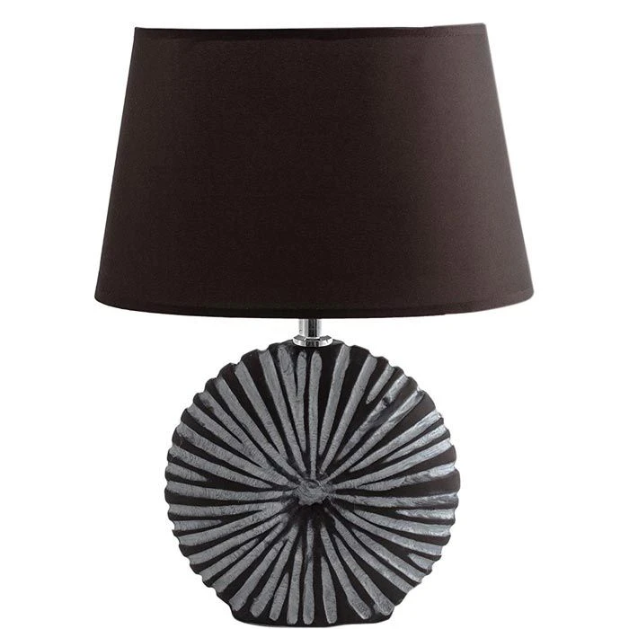 Schreibtischlampe BRUBAKER Braun, Keramik-Standfuß, 2 Stück 5 Schreibtischlampe BRUBAKER Braun, Keramik-Standfuß, 2 Stück – Bild 3