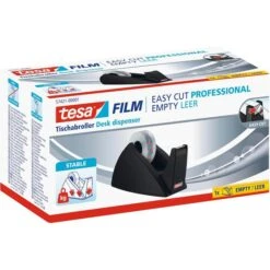 Tesa Klebefilmabroller 57421 Easy Cut, Schwarz, Tischabroller Für Kleberollen 19mm X 33m -Einrichtungsgeschäft 9561bd3a1a4a58ef07d84373a13077f316e3b6cd klebefilmabroller tesa 57421 easy cut schwarz