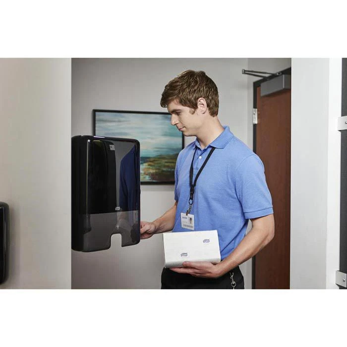 Tork Papierhandtücher Xpress Advanced, 129089, H2, 2-lagig, Interfold-Falz, 21,3 X 25,5cm, 4200 Stück 4 Tork Papierhandtücher Xpress Advanced, 129089, H2, 2-lagig, Interfold-Falz, 21,3 X 25,5cm, 4200 Stück – Bild 2