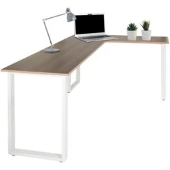 HJh-OFFICE Schreibtisch Workspace Basic I 830084, Maße: 165 X 120cm, L-Form, Walnuss -Einrichtungsgeschäft 9b4931a522706d73874aadf1175df0bfb8a4a49a schreibtisch hjh office workspace basic i 830084