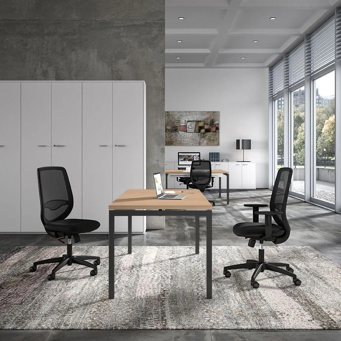 Quadrifoglio Schreibtisch Idea+ 01, Maße: 180 X 80cm, Eiche / Dunkelgrau 4 Quadrifoglio Schreibtisch Idea+ 01, Maße: 180 X 80cm, Eiche / Dunkelgrau – Bild 2