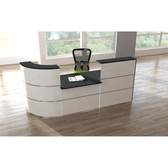 Kerkmann Empfangstheke Cento 5, 3854, Weiß / Anthrazit, 280 X 110 X 95cm, Beratungsplatz 5 Kerkmann Empfangstheke Cento 5, 3854, Weiß / Anthrazit, 280 X 110 X 95cm, Beratungsplatz – Bild 3