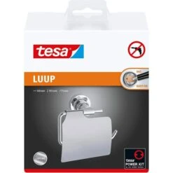 Tesa Toilettenpapierspender Luup Mit Deckel 40288, Ohne Bohren, Metall, Für 1 Kleinrolle, Silber -Einrichtungsgeschäft 9ef72e1882b80e52adce6b9ea8a7fe218b677445 toilettenpapierspender tesa luup mit deckel 40288