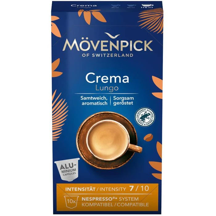 Mövenpick Kaffeekapseln Crema Lungo, 10 Kapseln, Für Nespresso 3 Mövenpick Kaffeekapseln Crema Lungo, 10 Kapseln, Für Nespresso