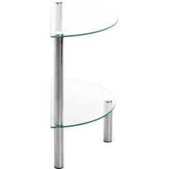 Haku-Möbel Beistelltisch 90241, Transparent, Aus Glas / Metall, 45 X 47 X 22cm, Halbkreis -Einrichtungsgeschäft a03c83532a08c4b5d30e782caea1dd02a17f6bd7 beistelltisch haku moebel 90241 transparent