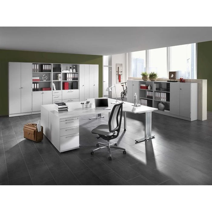 Hammerbacher Falttürenschrank H-Serie 6900, Weiß, 100 X 200,4 X 42cm, Aus Holz 8 Hammerbacher Falttürenschrank H-Serie 6900, Weiß, 100 X 200,4 X 42cm, Aus Holz – Bild 6