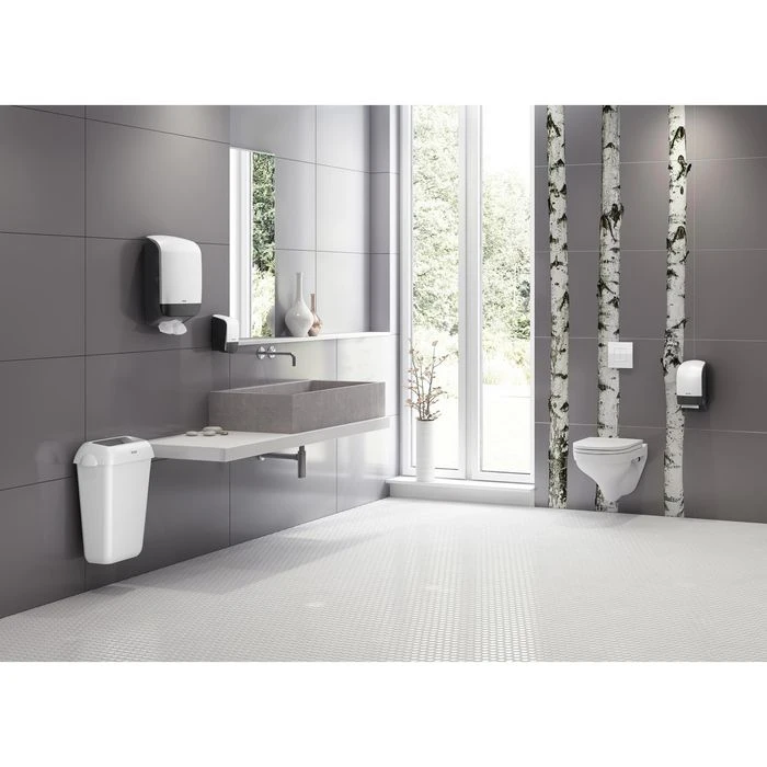 Katrin Handtuchspender Inclusive M, 90168, Kunststoff, Für 600 Falthandtücher, Weiß 4 Katrin Handtuchspender Inclusive M, 90168, Kunststoff, Für 600 Falthandtücher, Weiß – Bild 2