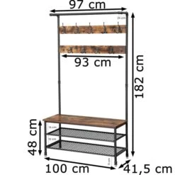 Vasagle Garderobenständer HSR47BX, Vintage, Mit 23 Haken, Metall / Holz, Schwarz / Braun 8 Vasagle Garderobenständer HSR47BX, Vintage, Mit 23 Haken, Metall / Holz, Schwarz / Braun -Einrichtungsgeschäft a40ed274dd9f5bbecc6c4bb1bc89752685fae8ee garderobenstaender vasagle hsr47bx vintage