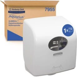 Kimberly Clark Kimberly-Clark Handtuchspender Aquarius Slimroll, 7955, Kunststoff, Für Rollenhandtücher, Weiß -Einrichtungsgeschäft a42ac5faf68b4db217c0fe2479618df44144837a handtuchspender kimberly clark aquarius slimroll