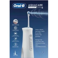 Oral B Oral-B Munddusche AquaCare Series 6, Kabellos, Oxyjet-Technologie, Mit 3 Aufsteckdüsen -Einrichtungsgeschäft a65a6708a6dfae19affe31695020e9f1ecf0613a munddusche oral b aquacare series 6