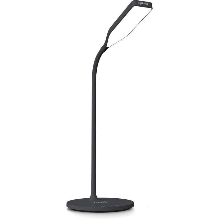 InLine Schreibtischlampe SmartHome Schwarz LED, Dimmbar, USB, QI-Ladegerät, App-fähig, Standfuß 7 InLine Schreibtischlampe SmartHome Schwarz LED, Dimmbar, USB, QI-Ladegerät, App-fähig, Standfuß – Bild 5