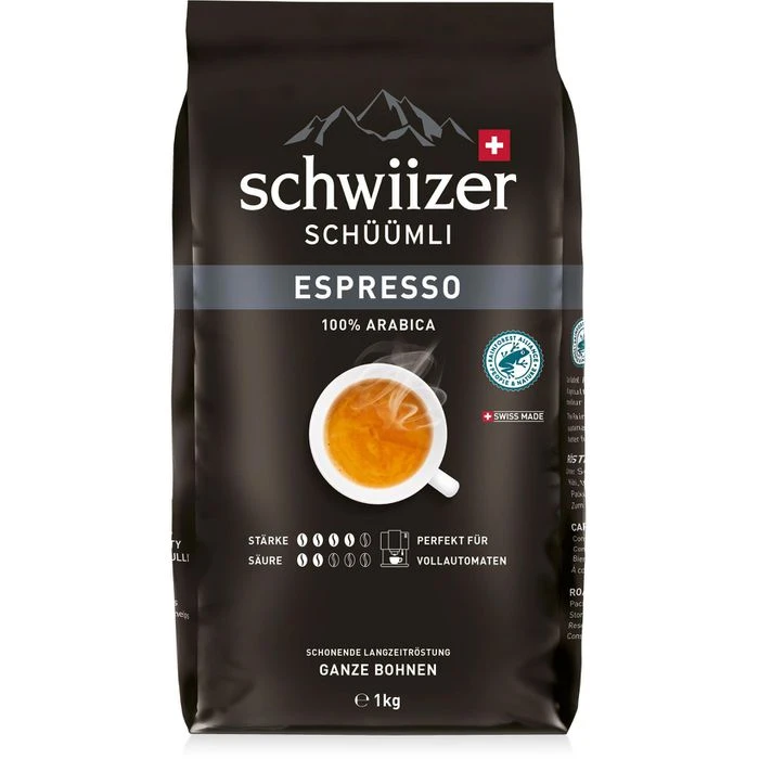 Schwiizer-Schüümli Kaffee Espresso, Ganze Bohnen, 1kg 3 Schwiizer-Schüümli Kaffee Espresso, Ganze Bohnen, 1kg