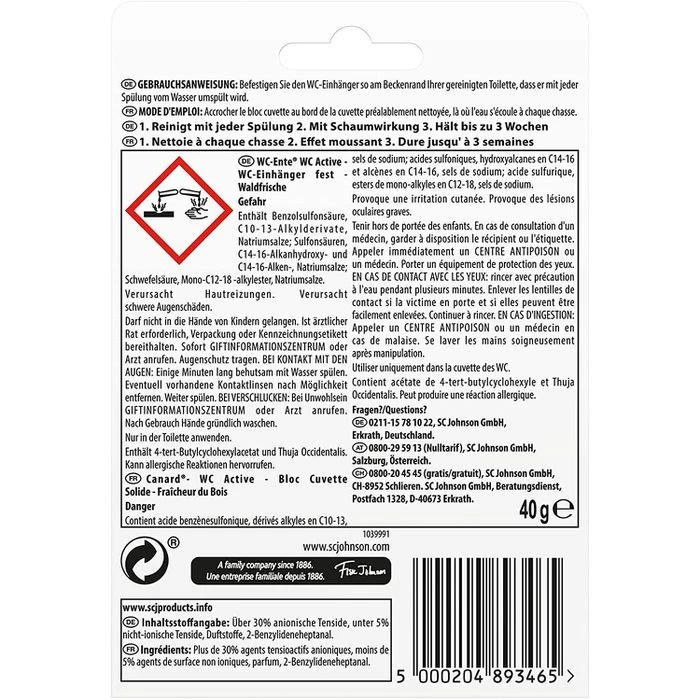 WC-Ente WC-Duftspüler Active 3in1, Waldfrische, Reinigt & Erfrischt, Im Korb 5 WC-Ente WC-Duftspüler Active 3in1, Waldfrische, Reinigt & Erfrischt, Im Korb – Bild 3