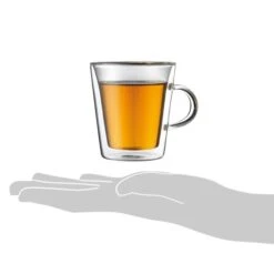 Bodum Kaffeegläser Canteen 10325-10, Doppelwandig, Mit Henkel, 200ml, 2 Stück -Einrichtungsgeschäft acef1c9483ca10f3ed0f102762364854f3179889 kaffeeglaeser bodum canteen 10325 10