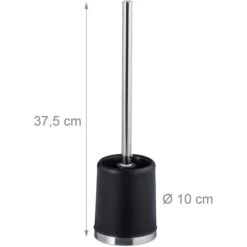 Relaxdays WC-Bürste Rund, Schwarz, Bürstenhalter Aus Kunststoff -Einrichtungsgeschäft ad479b55032d448796cf78c532f6d3a277703e7c wc buerste relaxdays rund schwarz