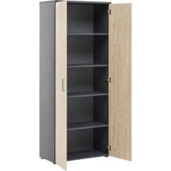 Möbelpartner Aktenschrank Serie 1500, Aus Holz, 80,2 X 199,7 X 41cm, Eiche -Einrichtungsgeschäft af73427bb9fa0cc6ff2722333ab51717a9499300 aktenschrank moebelpartner serie 1500 aus holz