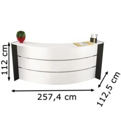 Kerkmann Empfangstheke Bari 3562, Weiß / Weiß, 257,4 X 112 X 112,5 Bogentheke -Einrichtungsgeschäft b04ceff1e2dcc508549fcc9e25b414fab49ff7a6 empfangstheke kerkmann bari 3562
