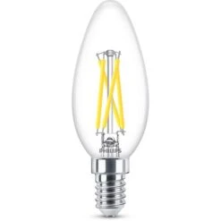 Philips LED-Lampe Master Filament E14, Warmweiß, 2,5 Watt (25W), Dimmbar