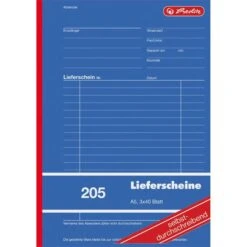 Herlitz 205 Lieferscheinbuch A5 3 X 40 Blatt SD -Einrichtungsgeschäft b5313d24d78dbeeeea1476a54d2d1acd9c85eeee lieferscheinbuch herlitz 205 a5