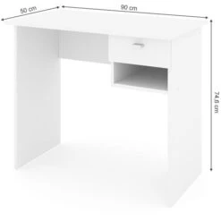 Vicco Schreibtisch Colin, Weiß, Mit Schublade, 90 X 50cm -Einrichtungsgeschäft b5f39f5700f03458dcb5e522e98a9836631d1e48 schreibtisch vicco colin weiss