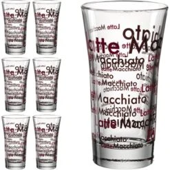 Montana Kaffeegläser Enjoy 065038, Latte Macchiato Gläser, 280ml, 6 Stück