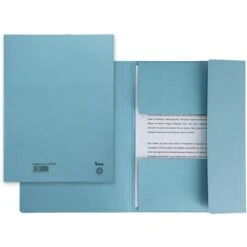 Bene Jurismappe 81700BL, A4, Blau, 250g/m² Karton, Mit 3 Einschlagklappen, 5 Stück