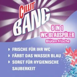Cillit-Bang WC-Duftspüler Blue Wave 6 Blüten, Frische, Im Korb -Einrichtungsgeschäft baf2123ab12b7097875e7694730b69d5e7d403a4 wc duftspueler cillit bang blue wave 6 blueten