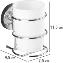 Wenko Zahnputzbecher Milazzo, Weiß/chrom, Kunststoff, Mit Vacuum-Loc Halterung, Ohne Bohren -Einrichtungsgeschäft bb1d9d60a781eb5dbdf90584054528e5a6fb48a5 zahnputzbecher wenko milazzo weisschrom