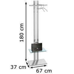 Kerkmann Garderobenständer G8, 6222, Mit 4 Haken, Metall, Alusilber -Einrichtungsgeschäft bc998d28a4de83f56285dad4af536d1f70c17632 garderobenstaender kerkmann g8 6222