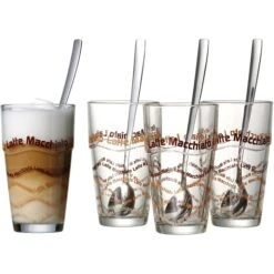 Ritzenhoff&Breker Kaffeegläser Latte Macchiato, Set Mit Löffel, 370ml, 8-teilig -Einrichtungsgeschäft bce2a9f5d1bd65747b74febcdfcdaf9632910d9f kaffeeglaeser ritzenhoffundbreker latte macchiato