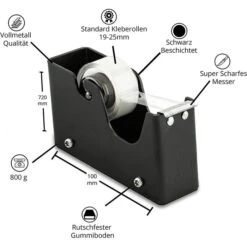 Kornet&Hahn Klebefilmabroller 40371016, Schwarz, Tischabroller Für Kleberollen 19mm X 33m -Einrichtungsgeschäft c609b379cf8e944b40ae253e85c6efcc8480b916 klebefilmabroller kornetundhahn 40371016 schwarz