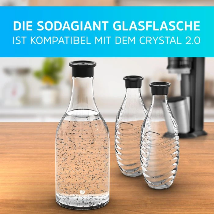 Lichtenwerk Karaffe SodaGiant Glasflasche, Set, Mit Deckel, 2x 0,9 Liter 7 Lichtenwerk Karaffe SodaGiant Glasflasche, Set, Mit Deckel, 2x 0,9 Liter – Bild 5