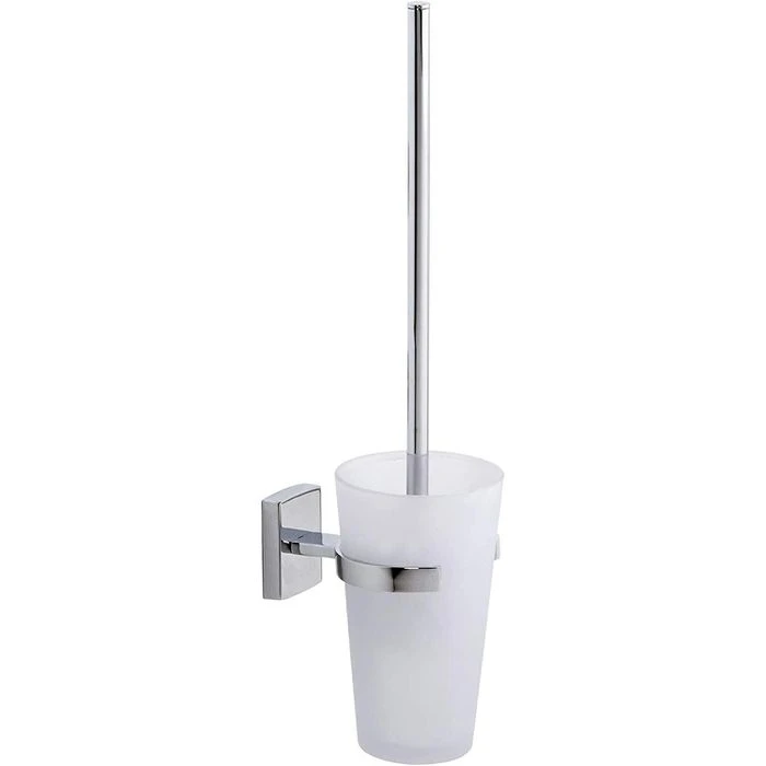 Tesa WC-Bürste Klaam, Weiß / Chrom, Bürstenhalter Aus Glas, Zur Wandmontage 3 Tesa WC-Bürste Klaam, Weiß / Chrom, Bürstenhalter Aus Glas, Zur Wandmontage