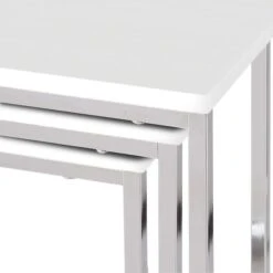 Haku-Möbel Beistelltisch 33383, Satztisch, Holz / Metall,3-teilig, Weiß, Quadratisch -Einrichtungsgeschäft cb93624ee82c218447543d98d8223d1af7f68036 beistelltisch haku moebel 33383 satztisch