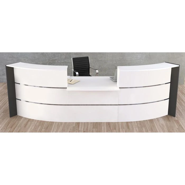 Kerkmann Empfangstheke Bari 3564, Weiß / Weiß, 357,5 X 112 X122,5cm Bogentheke M. Beratungsplatz 5 Kerkmann Empfangstheke Bari 3564, Weiß / Weiß, 357,5 X 112 X122,5cm Bogentheke M. Beratungsplatz – Bild 3