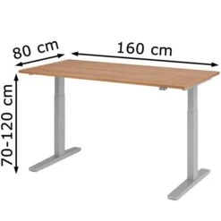 Hammerbacher Schreibtisch XMKA 16, Nussbaum, Elektrisch Höhenverstellbar, 160 X 70-120 X 80cm -Einrichtungsgeschäft ce548d04b3da7a7fb88c6897bd6effd6a664892b schreibtisch hammerbacher xmka 16 nussbaum