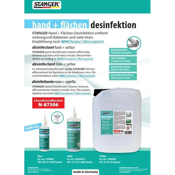 Stanger Desinfektionsmittel 55050003, Für Hände Und Flächen, Spray, 400 Ml 5 Stanger Desinfektionsmittel 55050003, Für Hände Und Flächen, Spray, 400 Ml – Bild 3