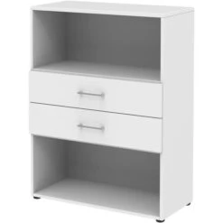 Röhr Kommode Direct.office, Weiß, Mit Regalfach Und Schubladen, 80 X 107,2 X 34,4cm