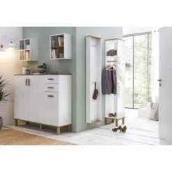 Schildmeyer Garderobenständer Padua 142314, Mit Spiegel Und Hutablage, Holz, Weiß / Eiche -Einrichtungsgeschäft d24d2755c2c25740269f4618bd20f0407ba23462 garderobenstaender schildmeyer padua 142314