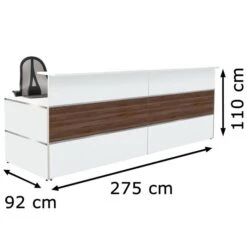 Kerkmann Empfangstheke Atlantis, Nussbaum / Weiß, 275 X 110 X 92cm, Rezeption 11 Kerkmann Empfangstheke Atlantis, Nussbaum / Weiß, 275 X 110 X 92cm, Rezeption -Einrichtungsgeschäft d2d9defeabf1cf7e62b2437e331e51894337323b empfangstheke kerkmann atlantis