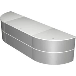 Kerkmann Empfangstheke Padua 1, 3538, Silber / Weiß, 297 X 74 X 81cm, Rezeption