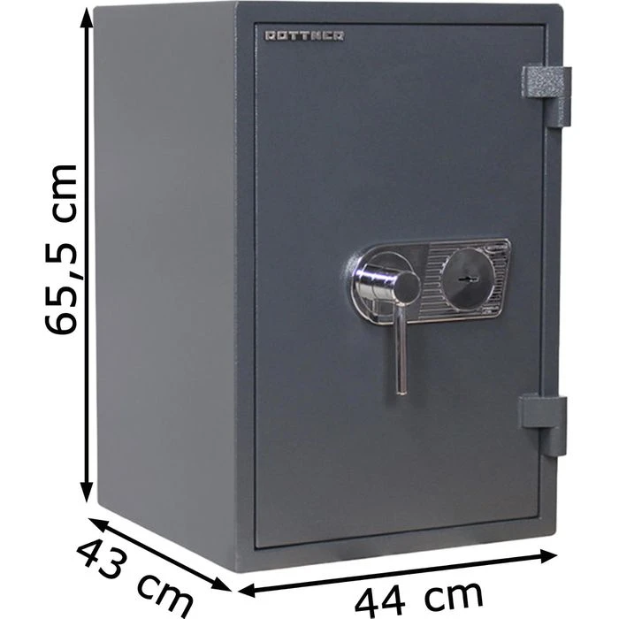 Rottner Tresor Atlas Fire 65, EN 1 Mit Innentresor, Anthrazit 65,5 X 44cm Mit Doppelbartschloss, 155kg – Bild 6