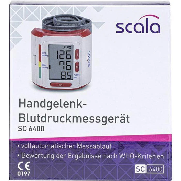 Scala Blutdruckmessgerät SC 6400, Handgelenk, Messung Vollautomatisch 7 Scala Blutdruckmessgerät SC 6400, Handgelenk, Messung Vollautomatisch – Bild 5