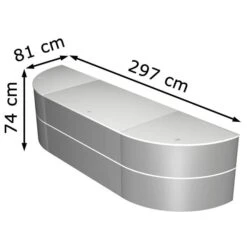 Kerkmann Empfangstheke Padua 1, 3538, Silber / Weiß, 297 X 74 X 81cm, Rezeption -Einrichtungsgeschäft e32de3996abc4efdacf305d6e3c793e719dcedee empfangstheke kerkmann padua 1 3538