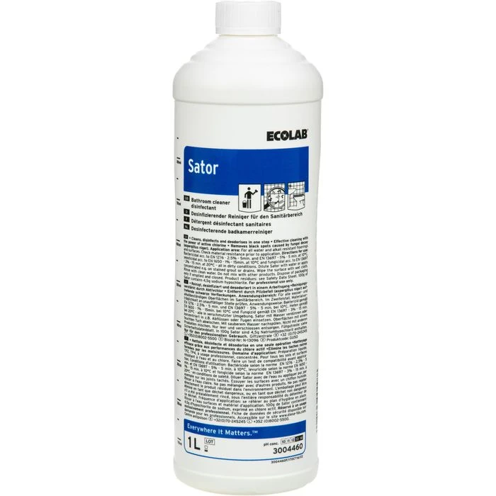 Ecolab Badreiniger Sator, 3004460, Sanitärreiniger, Desinfizierend, 1 Liter 3 Ecolab Badreiniger Sator, 3004460, Sanitärreiniger, Desinfizierend, 1 Liter